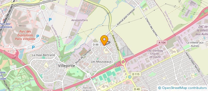localisation de l'entreprise MONSIEUR JEAN DESANE à VILLEPINTE