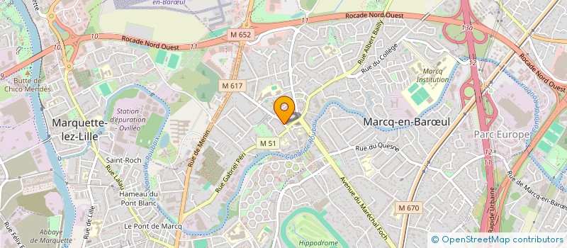 localisation de l'entreprise MONSIEUR JEAN DESCAMPS à MARCQ-EN-BARŒUL