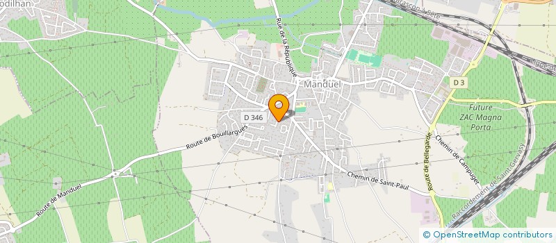 localisation de l'entreprise MONSIEUR JEAN DEZAVELLE  MANDUEL