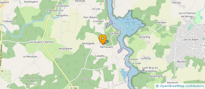 localisation de l'entreprise MONSIEUR JEAN DIBERDER  CARNAC