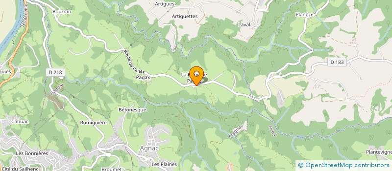 localisation de l'entreprise MONSIEUR JEAN DOMERGUE  FLAGNAC