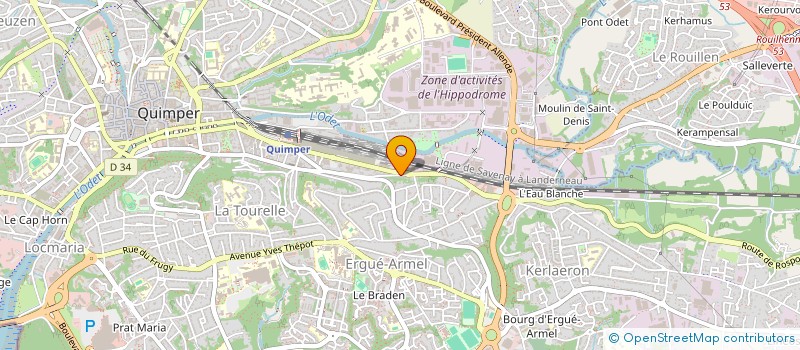 localisation de l'entreprise MONSIEUR JEAN DONNART à QUIMPER