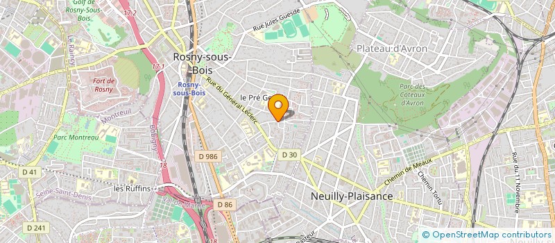localisation de l'entreprise MONSIEUR JEAN DORLEUS à ROSNY-SOUS-BOIS