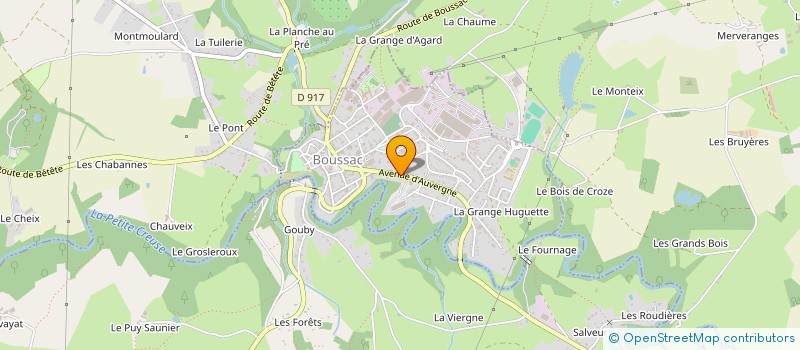 localisation de l'entreprise MONSIEUR JEAN DOUSSET à BOUSSAC