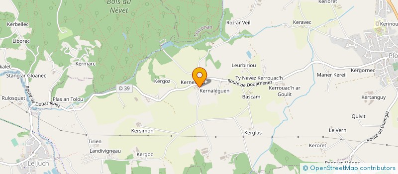 localisation de l'entreprise MONSIEUR JEAN DOUY  PLOGONNEC