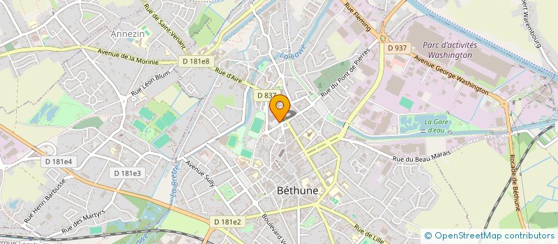 localisation de l'entreprise MONSIEUR JEAN DRUON à BETHUNE
