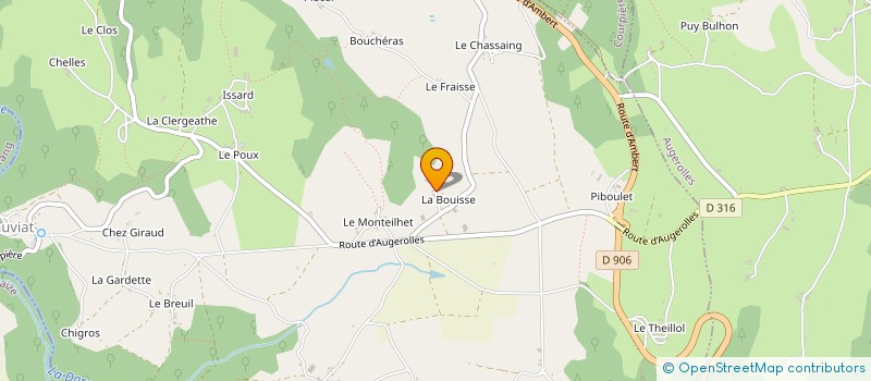localisation de l'entreprise MONSIEUR JEAN DUCHEIX à SAUVIAT