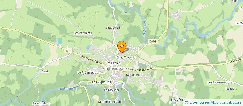 localisation de l'entreprise MONSIEUR JEAN DUDOGNON à CHATEAUPONSAC