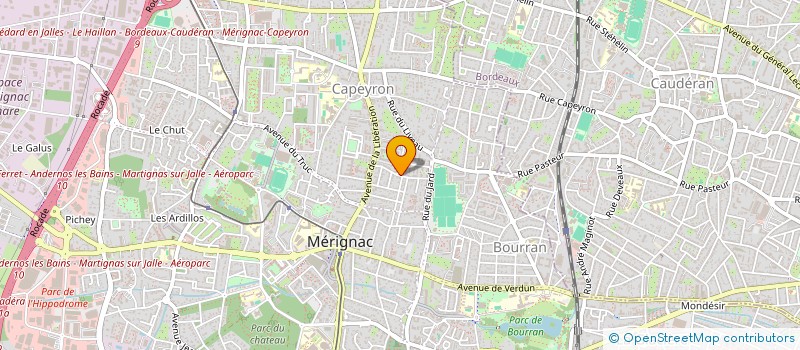 localisation de l'entreprise MONSIEUR JEAN DUMARTIN à MERIGNAC