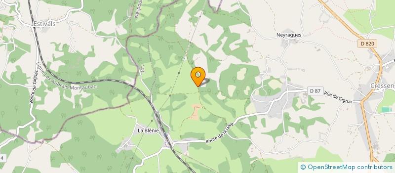 localisation de l'entreprise MONSIEUR JEAN DUMON  CRESSENSAC-SARRAZAC