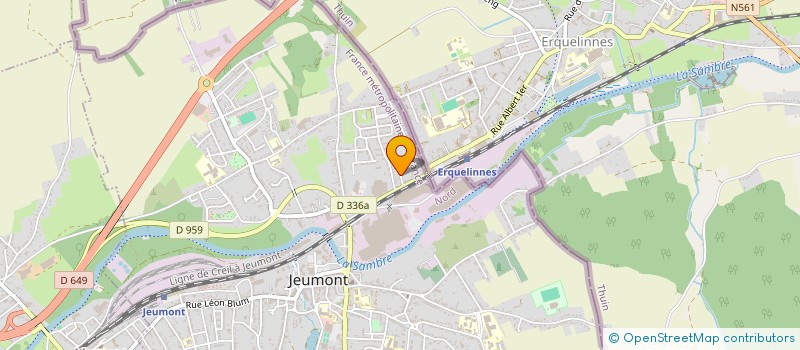 localisation de l'entreprise MONSIEUR JEAN DUPUIS  JEUMONT