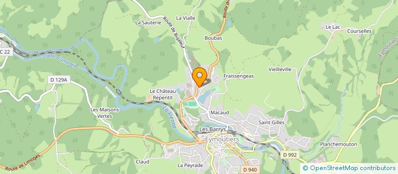 localisation de l'entreprise MONSIEUR JEAN DUPUY à EYMOUTIERS
