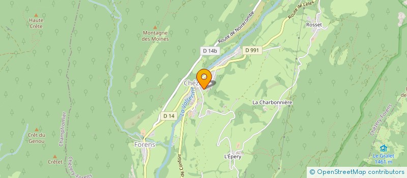 localisation de l'entreprise MONSIEUR JEAN DURAFFOURD  CHEZERY-FORENS