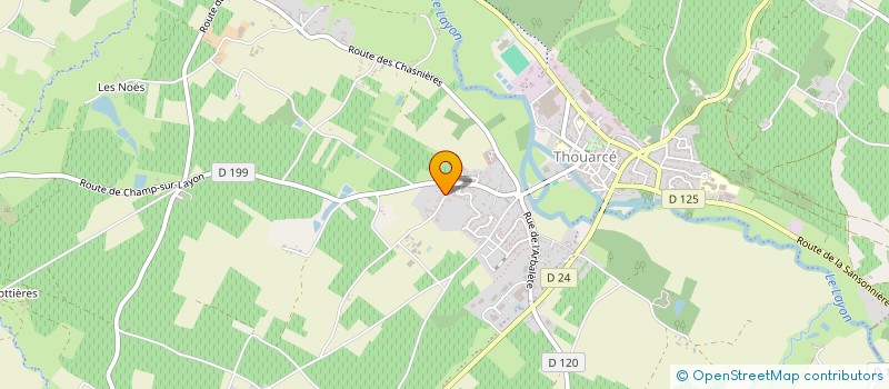 localisation de l'entreprise MONSIEUR JEAN DURGEAUD  BELLEVIGNE-EN-LAYON