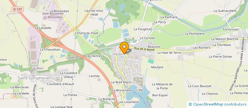 localisation de l'entreprise MONSIEUR JEAN DUSUZEAU à HEDE-BAZOUGES