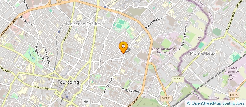 localisation de l'entreprise MONSIEUR JEAN DUTILLEUL  TOURCOING