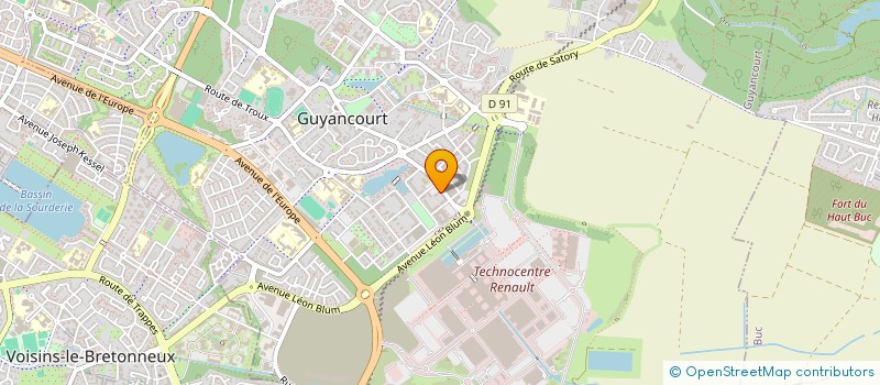 localisation de l'entreprise MONSIEUR JEAN DUVAL  GUYANCOURT