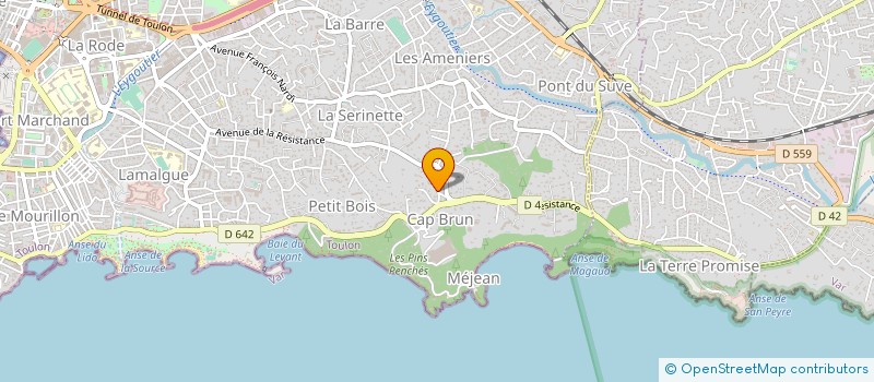 localisation de l'entreprise MONSIEUR JEAN ELLES à TOULON