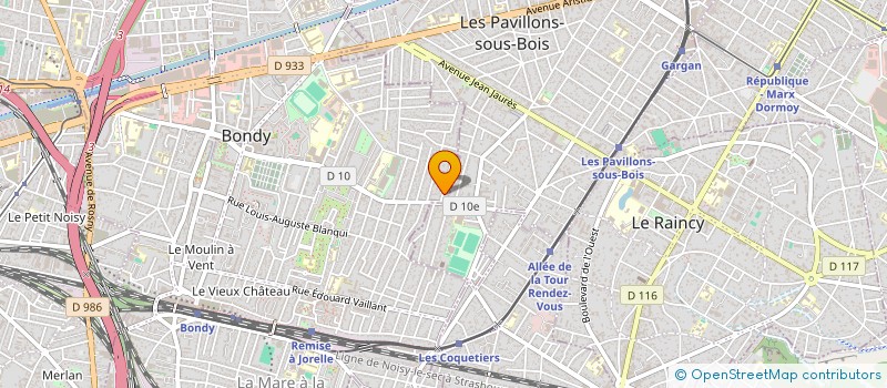 localisation de l'entreprise MONSIEUR JEAN-EMILE GALUT  BONDY