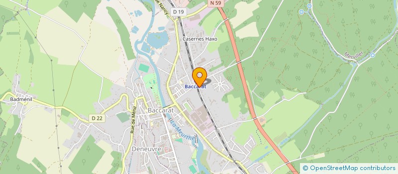 localisation de l'entreprise MONSIEUR JEAN ERIC BIDJEKE  BACCARAT