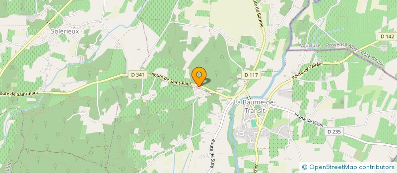 localisation de l'entreprise MONSIEUR JEAN ESTEVE  LA BAUME-DE-TRANSIT