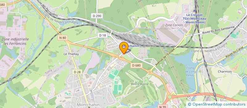 localisation de l'entreprise MONSIEUR JEAN EUVRARD  MONTCHANIN