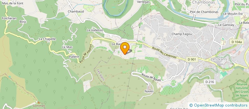 localisation de l'entreprise MONSIEUR JEAN EVESQUE  LES VANS