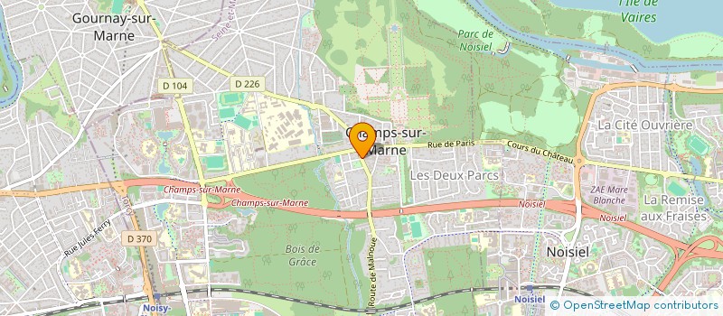 localisation de l'entreprise MONSIEUR JEAN FABBRO  CHAMPS-SUR-MARNE