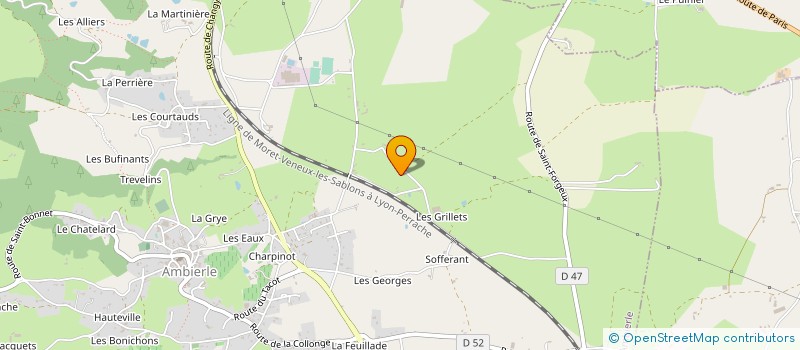 localisation de l'entreprise MONSIEUR JEAN FARISSIER à AMBIERLE
