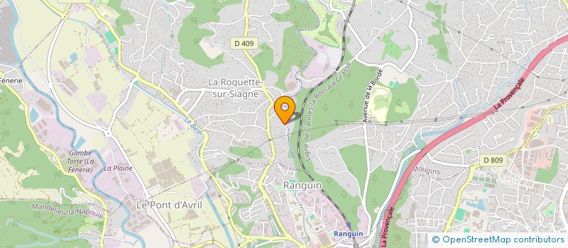 localisation de l'entreprise MONSIEUR JEAN FAUGIER à LA ROQUETTE-SUR-SIAGNE