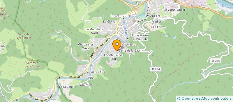 localisation de l'entreprise MONSIEUR JEAN FAURE à LE CHEYLARD