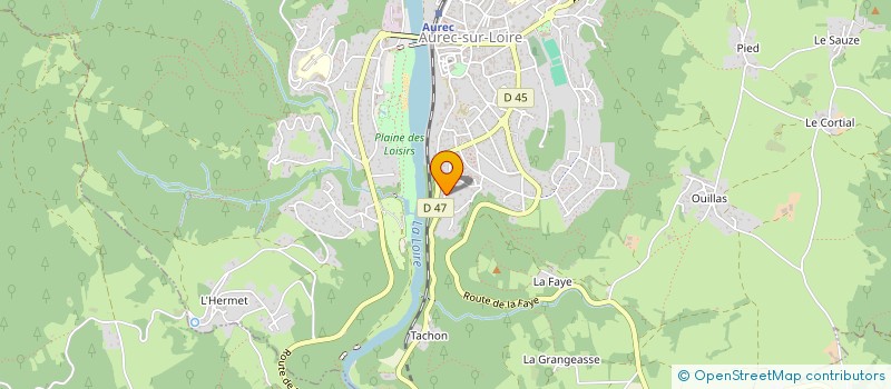 localisation de l'entreprise MONSIEUR JEAN FAURE  AUREC SUR LOIRE