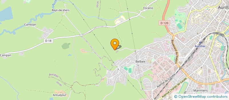 localisation de l'entreprise MONSIEUR JEAN FAVAIN à AURILLAC