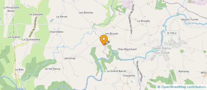 localisation de l'entreprise MONSIEUR JEAN FAYOLLE  CHAZELLES-SUR-LYON