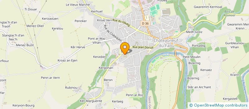 localisation de l'entreprise MONSIEUR JEAN FERELLEC à CHATEAUNEUF-DU-FAOU