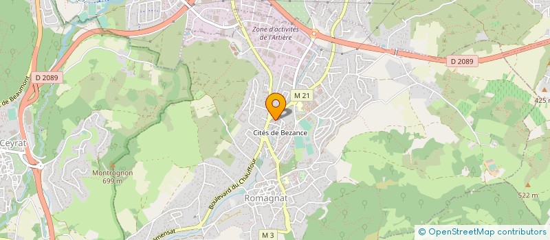 localisation de l'entreprise MONSIEUR JEAN FERREIRA à ROMAGNAT