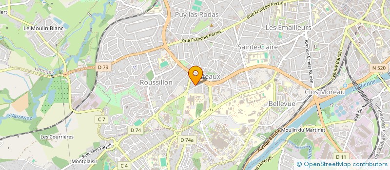 localisation de l'entreprise MONSIEUR JEAN FILLOUX à LIMOGES