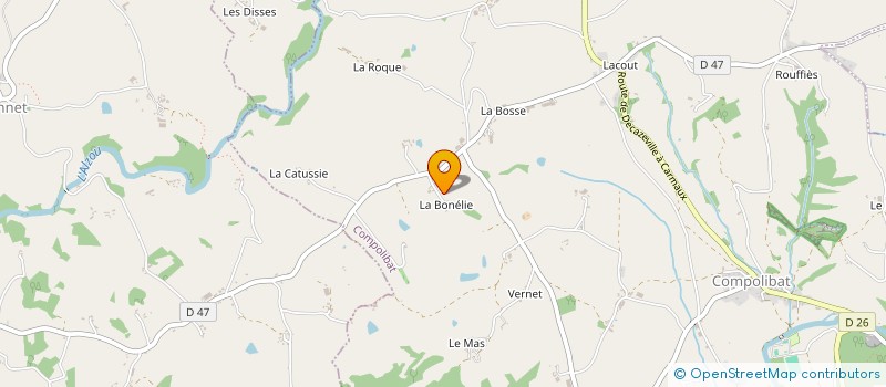 localisation de l'entreprise MONSIEUR JEAN FLAUJAC à MALEVILLE
