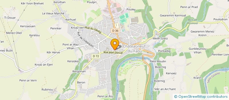 localisation de l'entreprise MONSIEUR JEAN FLOCH à CHATEAUNEUF-DU-FAOU