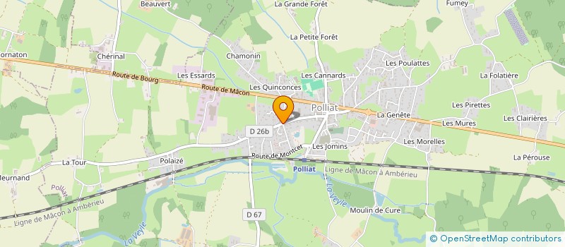 localisation de l'entreprise MONSIEUR JEAN FONTAINE à POLLIAT