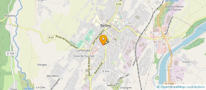 localisation de l'entreprise MONSIEUR JEAN FONTAINE  BELLEY