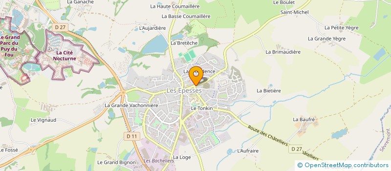 localisation de l'entreprise MONSIEUR JEAN FONTENEAU  LES EPESSES