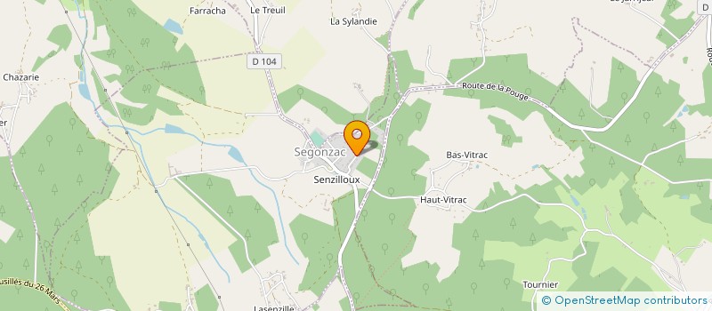 localisation de l'entreprise MONSIEUR JEAN FORESTIER à SEGONZAC