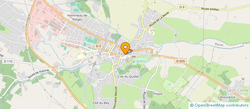 localisation de l'entreprise MONSIEUR JEAN FOUCHAUX  BAZAS