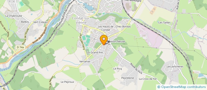 localisation de l'entreprise MONSIEUR JEAN FOURCADE à CONDAT-SUR-VIENNE