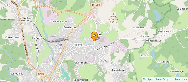 localisation de l'entreprise MONSIEUR JEAN FOURRIER à USSEL
