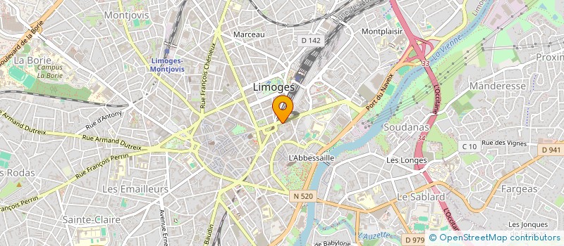 localisation de l'entreprise MONSIEUR JEAN FRANCILLON à LIMOGES