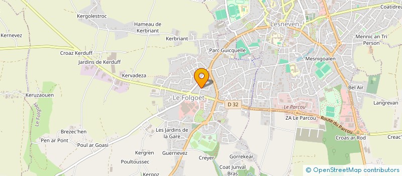 localisation de l'entreprise MONSIEUR JEAN-FRANCOIS ABIVEN  LE FOLGOET