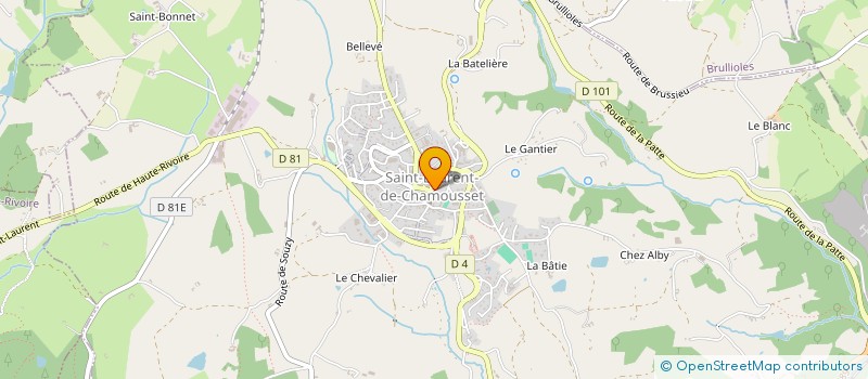 localisation de l'entreprise MONSIEUR JEAN FRANCOIS BERTINIER  SAINT-LAURENT-DE-CHAMOUSSET