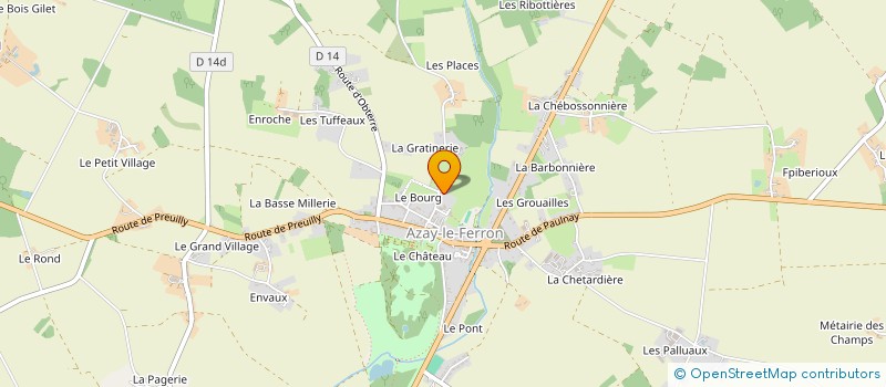 localisation de l'entreprise MONSIEUR JEAN-FRANCOIS BLANCHET à AZAY-LE-FERRON